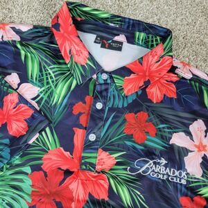 Yatta Golf Mens XL Multicolor AOP Floral Performance Stretch Polo Short Sleeve